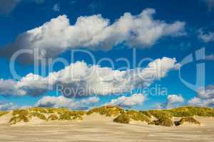 Landschaft mit Dünen auf der Insel Amrum