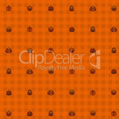 Seamless Halloween pumpkins background - 3D render