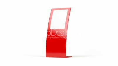 Red curved advertising panel