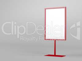 Blank advertising stand