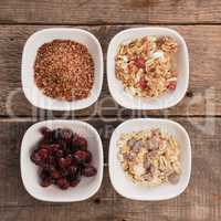 Ingredients of muesli