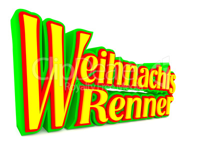 Weihnachtsrenner, 3d rendering