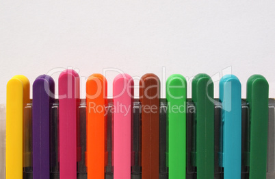 Coloured marked pens