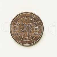 Vintage Portuguese 5 cent coin