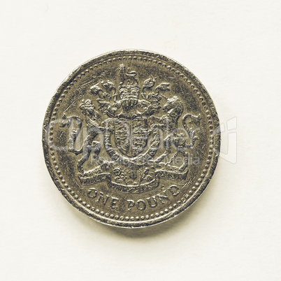 Vintage UK 1 Pound coin