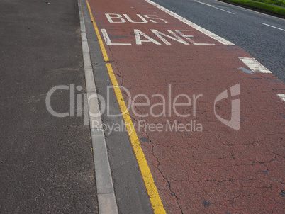 Bus lane sign