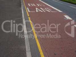 Bus lane sign