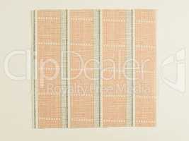 Vintage looking Orange fabric sample