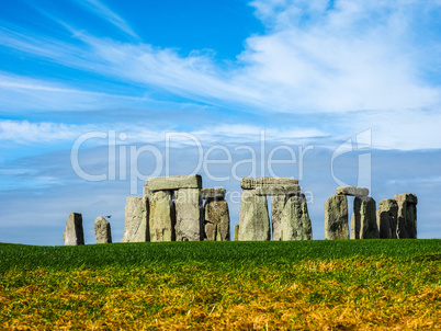 HDR Stonehenge monument in Amesbury