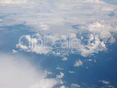 Blue sky with clouds background