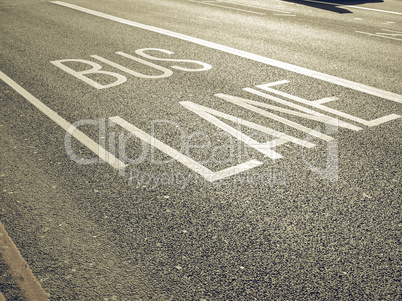 Vintage looking Bus lane