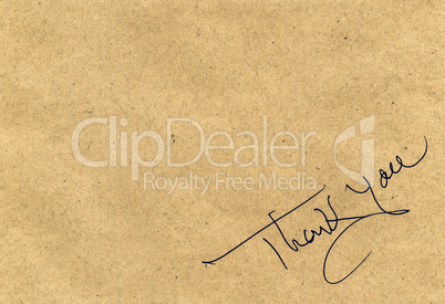 Vintage looking Thank you message Vintage looking Thank you message