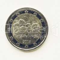 Vintage Finnish 2 Euro coin