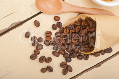 espresso coffee and beans