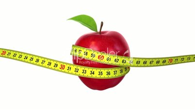 Apple with a Measuring Tape