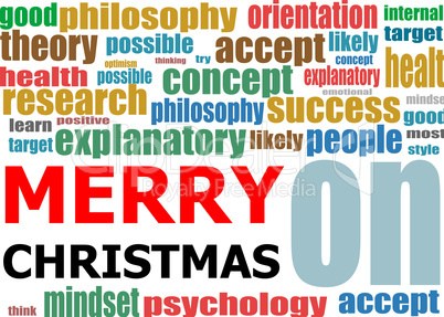 Merry Christmas - unique xmas design element. Great design element for congratulation cards, banners and flyers. Happy new year