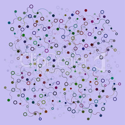 Abstract background. Black connecting dots on white.