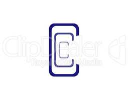 Letter C Logo alphabet design element template. ABC concept type as logotype. Typography icon line art