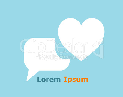 Abstract background with Speech Bubbles symbol. Chat icon. Concept showing conversation and discussion, question and answer.