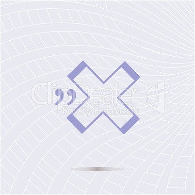 Quotation mark speech bubble. quote sign icon