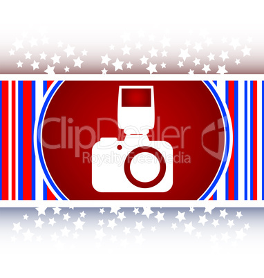 photo camera web icon, button
