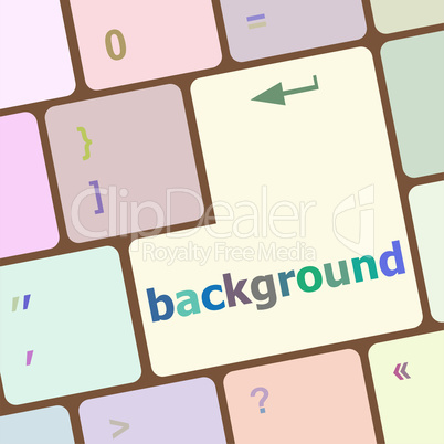 background word on computer keyboard key button