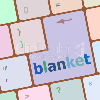 blanket button on computer pc keyboard key