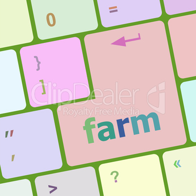 farm button on computer pc keyboard key