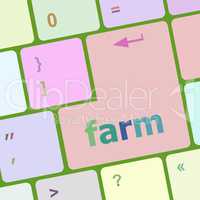 farm button on computer pc keyboard key