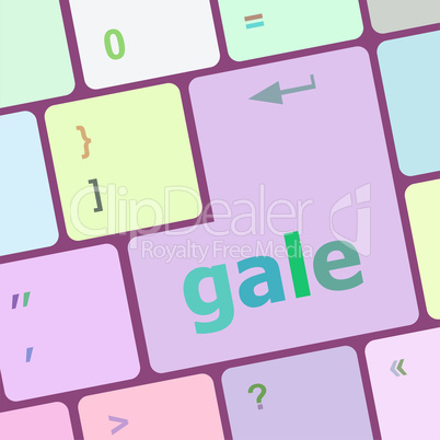 gale word on keyboard key, notebook computer button