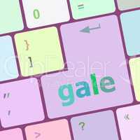 gale word on keyboard key, notebook computer button