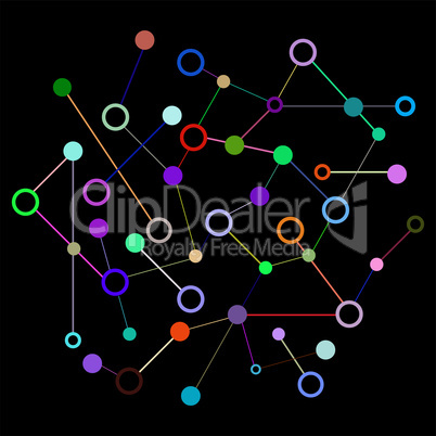 Social Network Graphic Concept. Geometric set polygonal structure with wire mesh, modern chaotic science and tech object