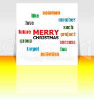 Merry Christmas greeting card - holidays lettering, Happy New Year design