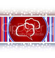 abstract cloud button, web icon