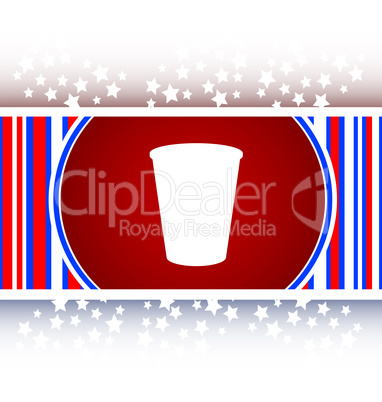 Coffee cup icon web button