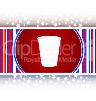 Coffee cup icon web button