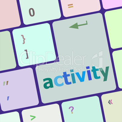 Social media network concept: activity on computer keyboard key