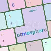 Keyboard with enter button, atmosphere word on it