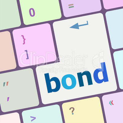 bond button on computer pc keyboard key