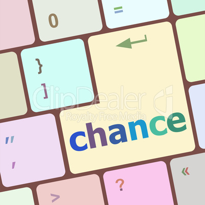 chance button on computer pc keyboard key