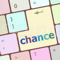 chance button on computer pc keyboard key