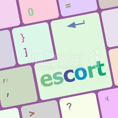 escort button on computer pc keyboard key
