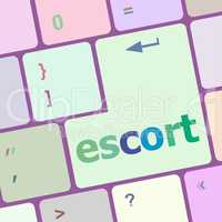 escort button on computer pc keyboard key
