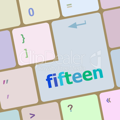 fifteen button on computer pc keyboard key