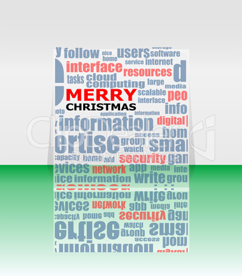 Merry Christmas - unique xmas design element. Great design element for congratulation cards, banners and flyers. Happy new year