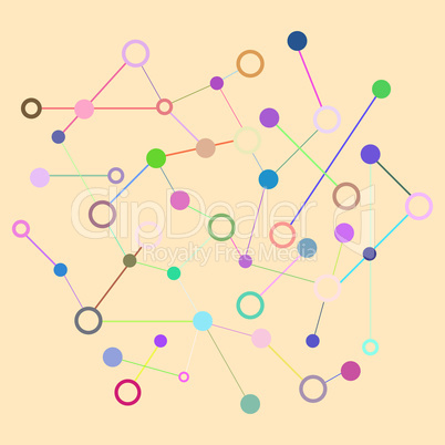 Social Network Graphic Concept. Abstract Background with Dots Array and Lines. Geometric Modern Technology Concept. Connection Structure.