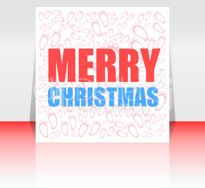 Classic Holiday Lettering Series. Merry Christmas and Happy New Year greetings card