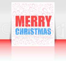 Classic Holiday Lettering Series. Merry Christmas and Happy New Year greetings card