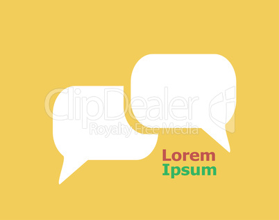 Abstract background with Speech Bubbles symbol. Chat icon. Concept showing conversation and discussion, question and answer.