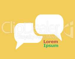 Abstract background with Speech Bubbles symbol. Chat icon. Concept showing conversation and discussion, question and answer.